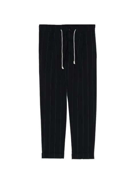 pinstripe-pattern drawstring trousers by ELEVENTY