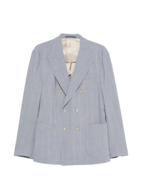 pinstripe pleated suit by ELEVENTY