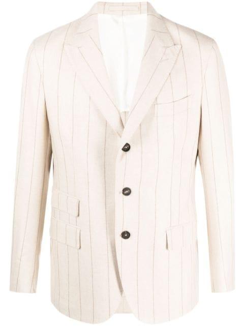 pinstriped single-breasted blazer by ELEVENTY