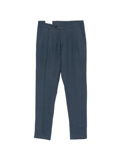 pleated linen trousers by ELEVENTY