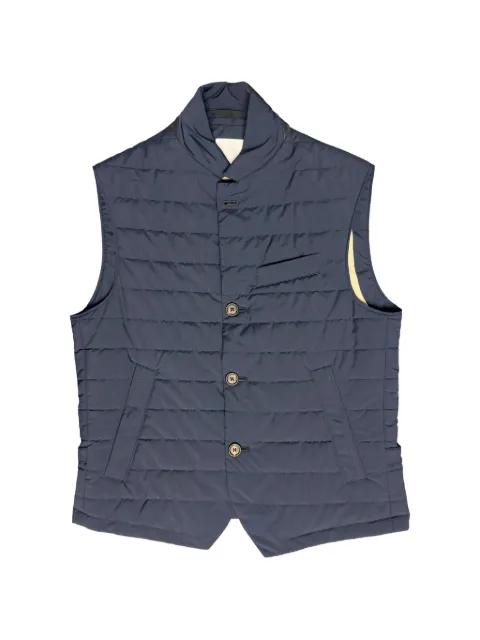 quilted button-front vest by ELEVENTY