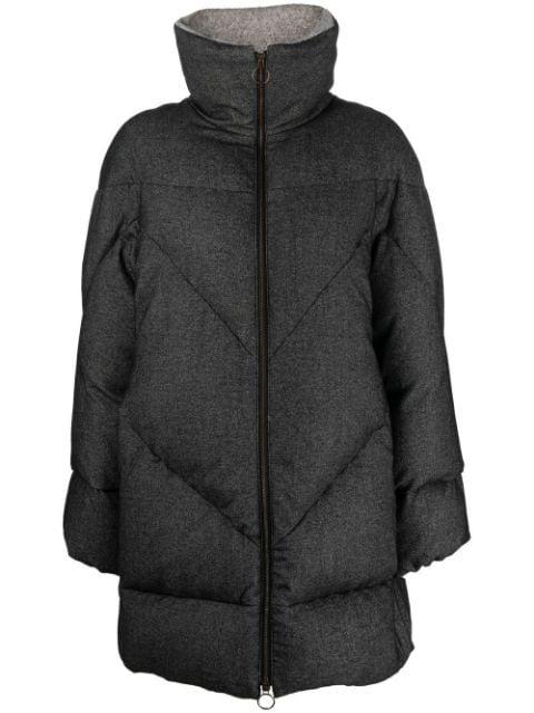 quilted shearling-lined coat by ELEVENTY