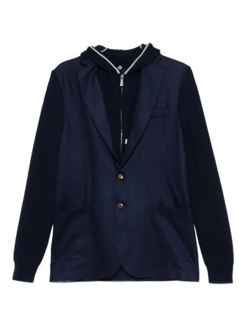 ribbed hoodied jacket by ELEVENTY
