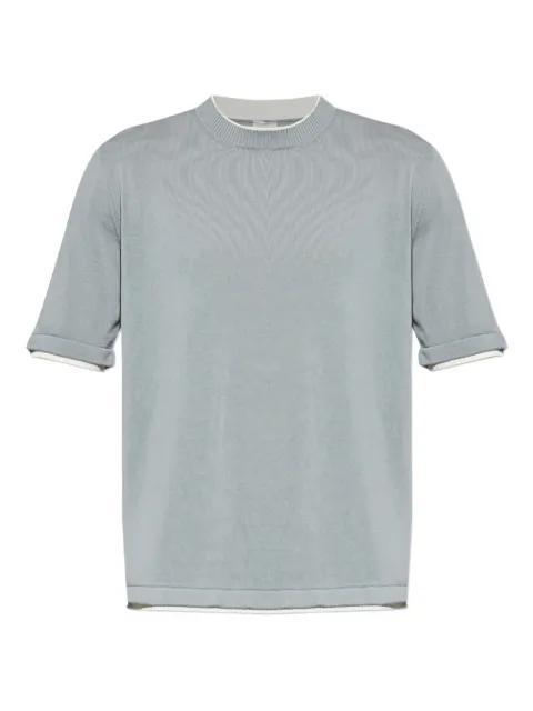 ribbed-knit T-shirt by ELEVENTY