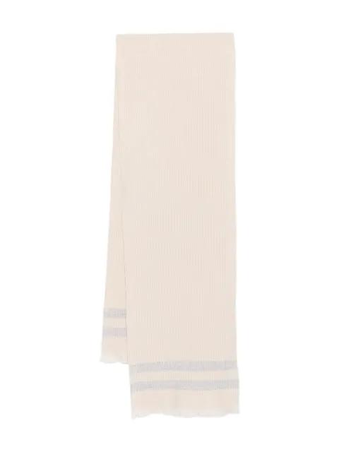 ribbed-knit frayed-edge scarf by ELEVENTY