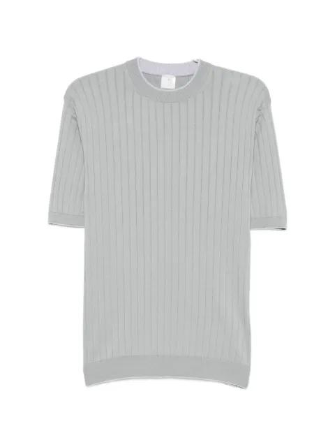 ribbed-knit short-sleeve T-shirt by ELEVENTY