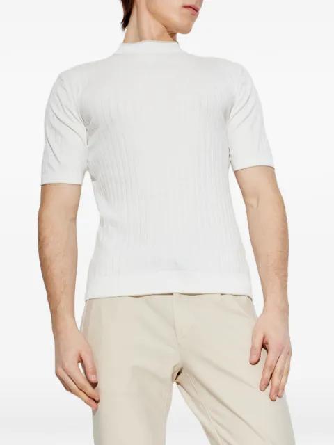 ribbed short-sleeved T-shirt by ELEVENTY