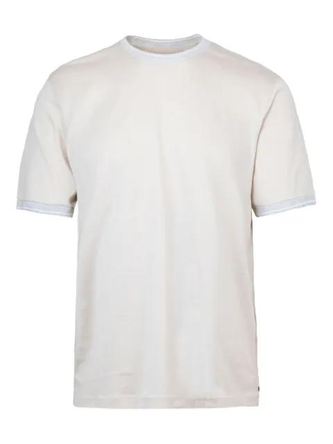 ribbed-trim T-shirt by ELEVENTY