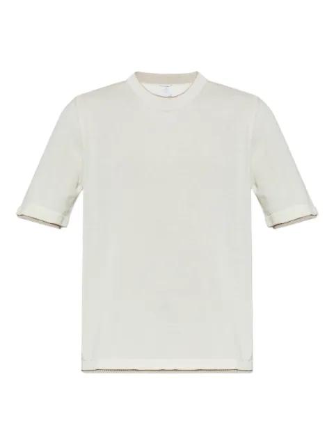 ribbed-trim T-shirt by ELEVENTY