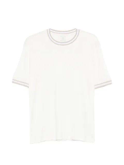 ribbed-trim T-shirt by ELEVENTY