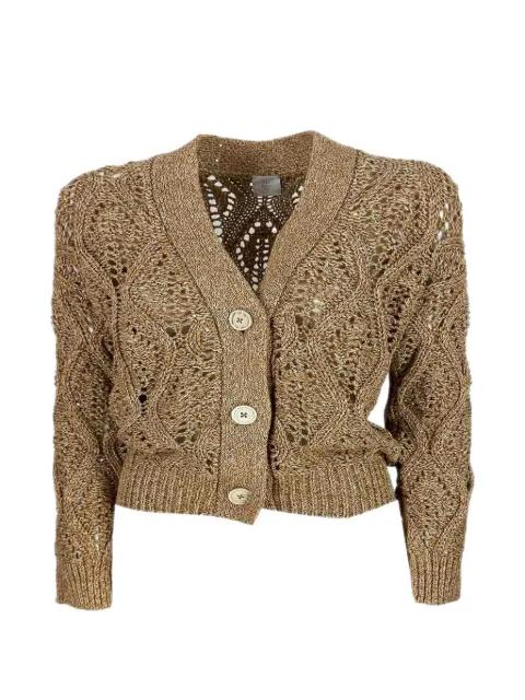 sequin-embellished open-knit cardigan by ELEVENTY