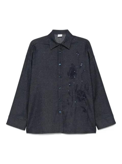 sequin-embellished wool-blend shirt by ELEVENTY