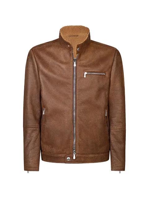 shearling biker jacket by ELEVENTY