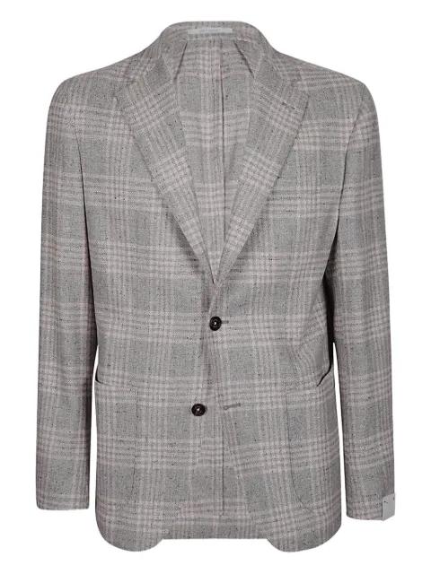 single-breasted checked jacket by ELEVENTY
