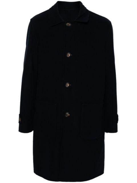 single-breasted reversible wool coat by ELEVENTY