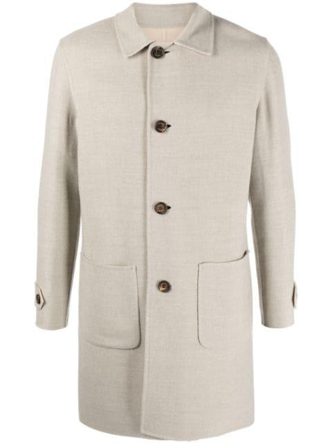spread-collar button-down coat by ELEVENTY