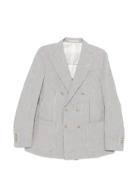 striped double-breasted blazer by ELEVENTY