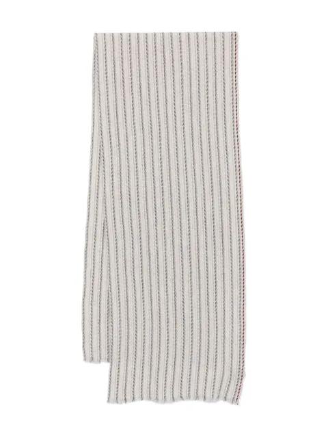 striped frayed-edge scarf by ELEVENTY