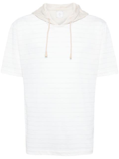 striped hoodied T-shirt by ELEVENTY