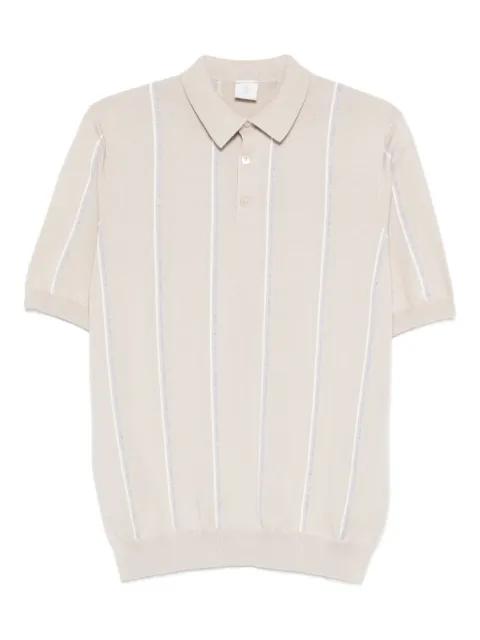 striped short-sleeve polo shirt by ELEVENTY