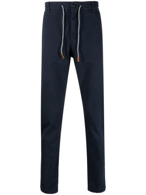 tapered cotton-blend drawstring chinos by ELEVENTY