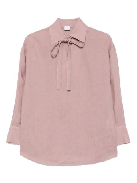 tie-neck linen blouse by ELEVENTY