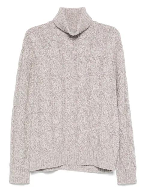 turtleneck cable-knit sweater by ELEVENTY