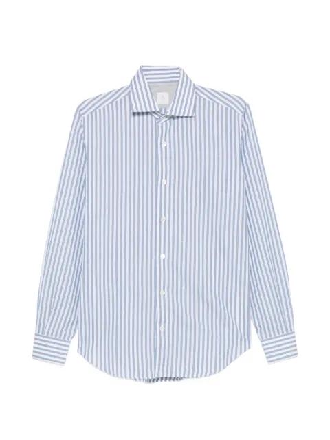 vertical-stripe spread-collar shirt by ELEVENTY