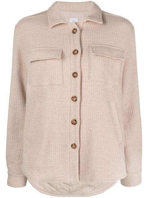 wool textured long-sleeve shirt by ELEVENTY