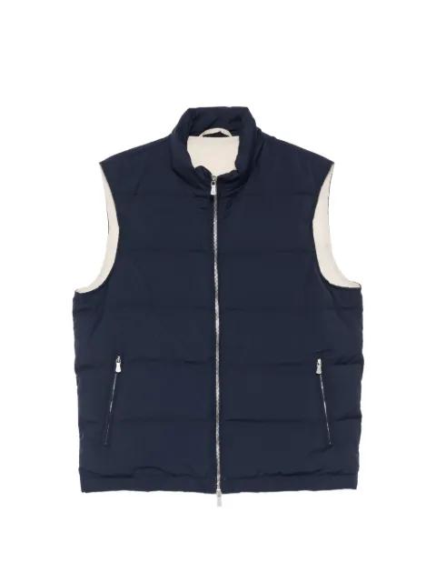 zip quilted gilet by ELEVENTY