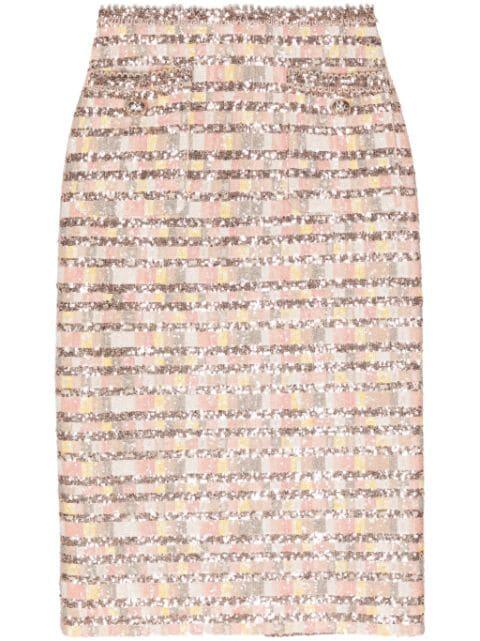 Camaleonte sequin-embellished midi skirt by ELIE SAAB