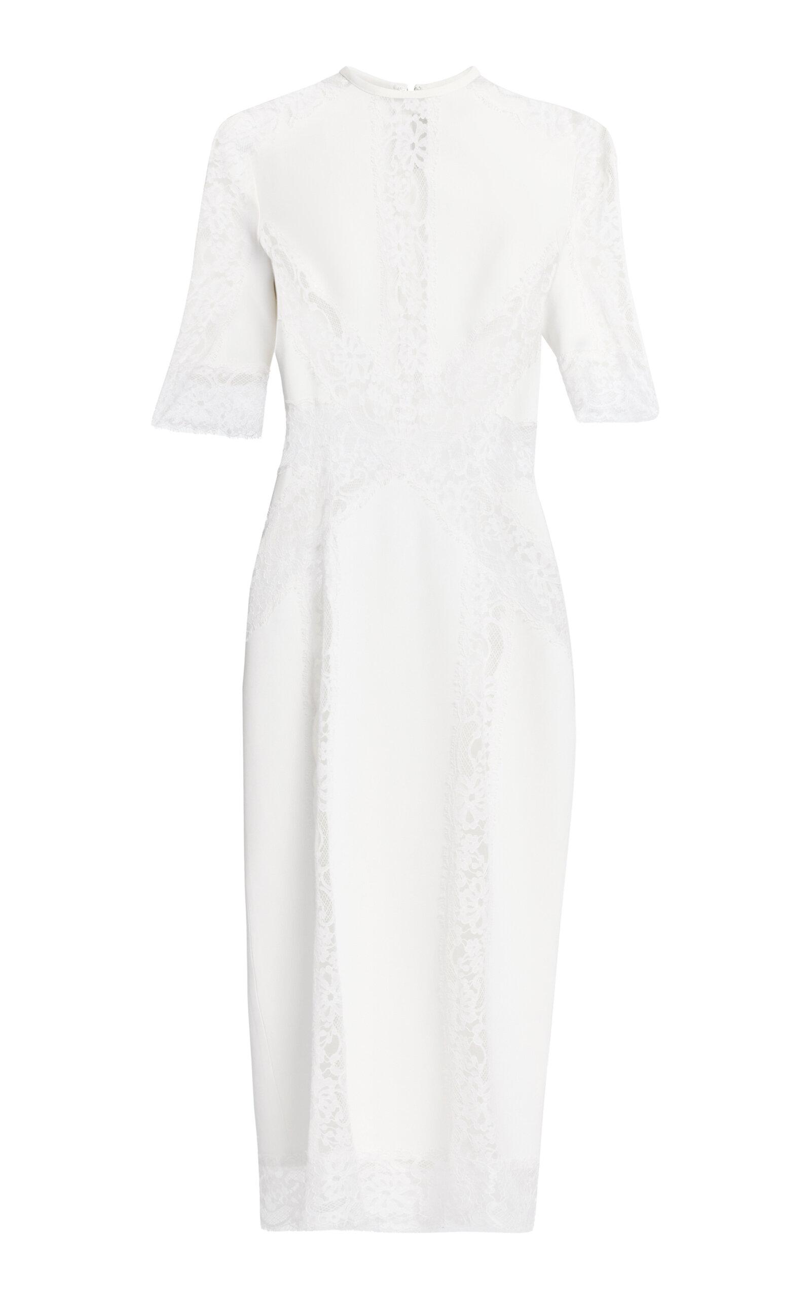 Elie Saab Cady & Lace Midi Dress - Moda Operandi by ELIE SAAB