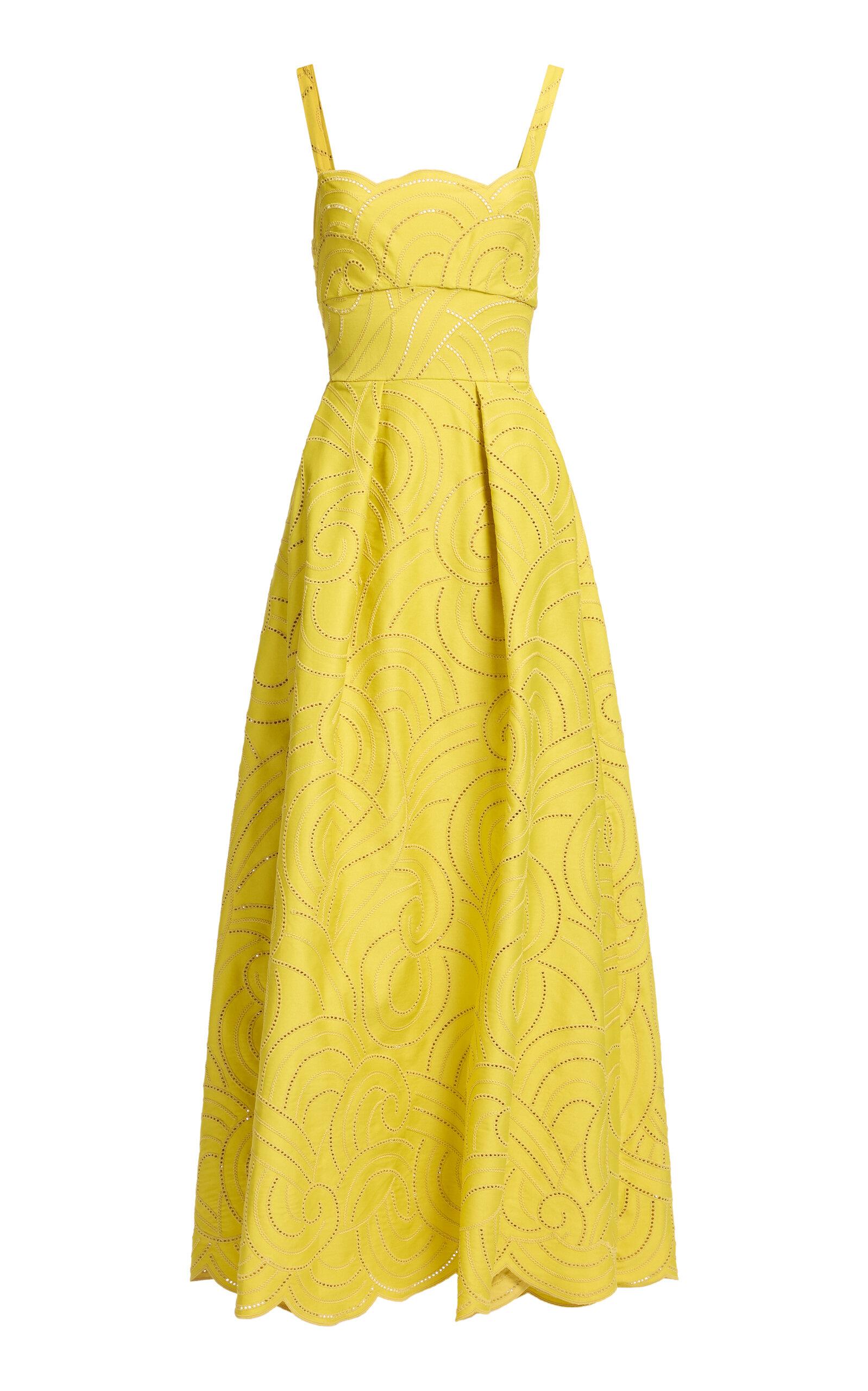 Elie Saab Embroidered Cotton Midi Dress - Moda Operandi by ELIE SAAB