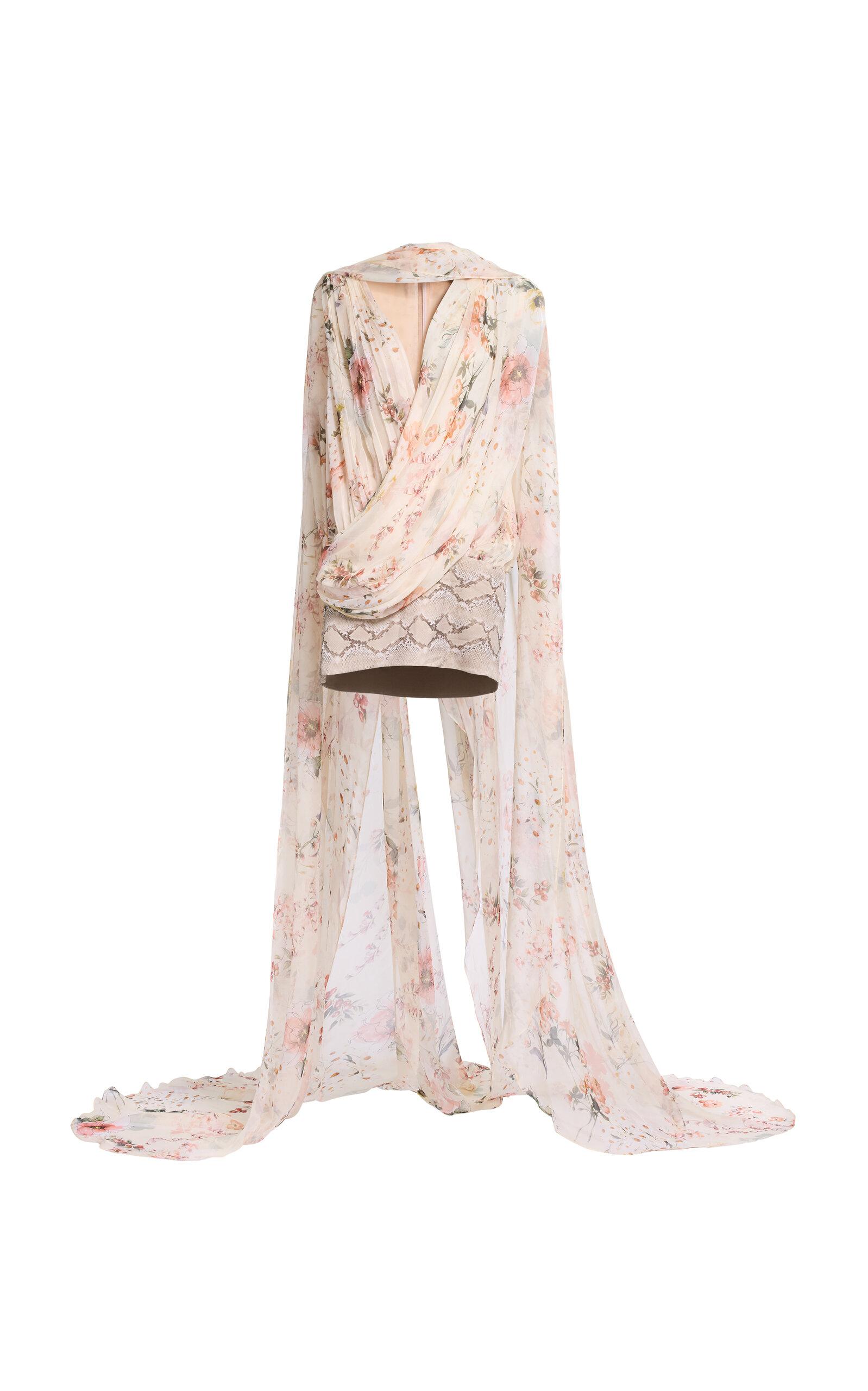 Elie Saab Printed Chiffon Short Dress - Moda Operandi by ELIE SAAB