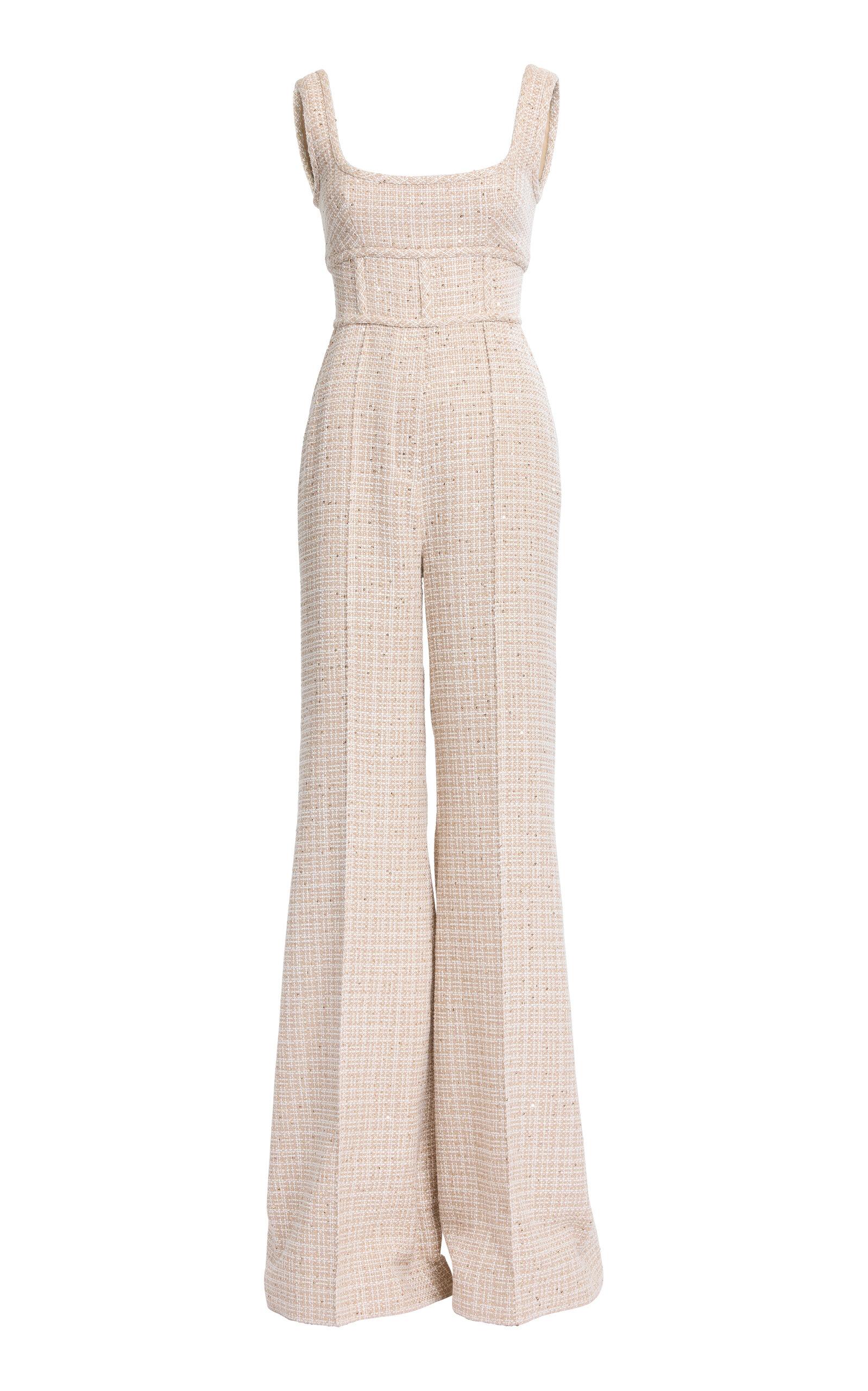 Elie Saab Sequin Thread Tweed Jumpsuit - Moda Operandi by ELIE SAAB