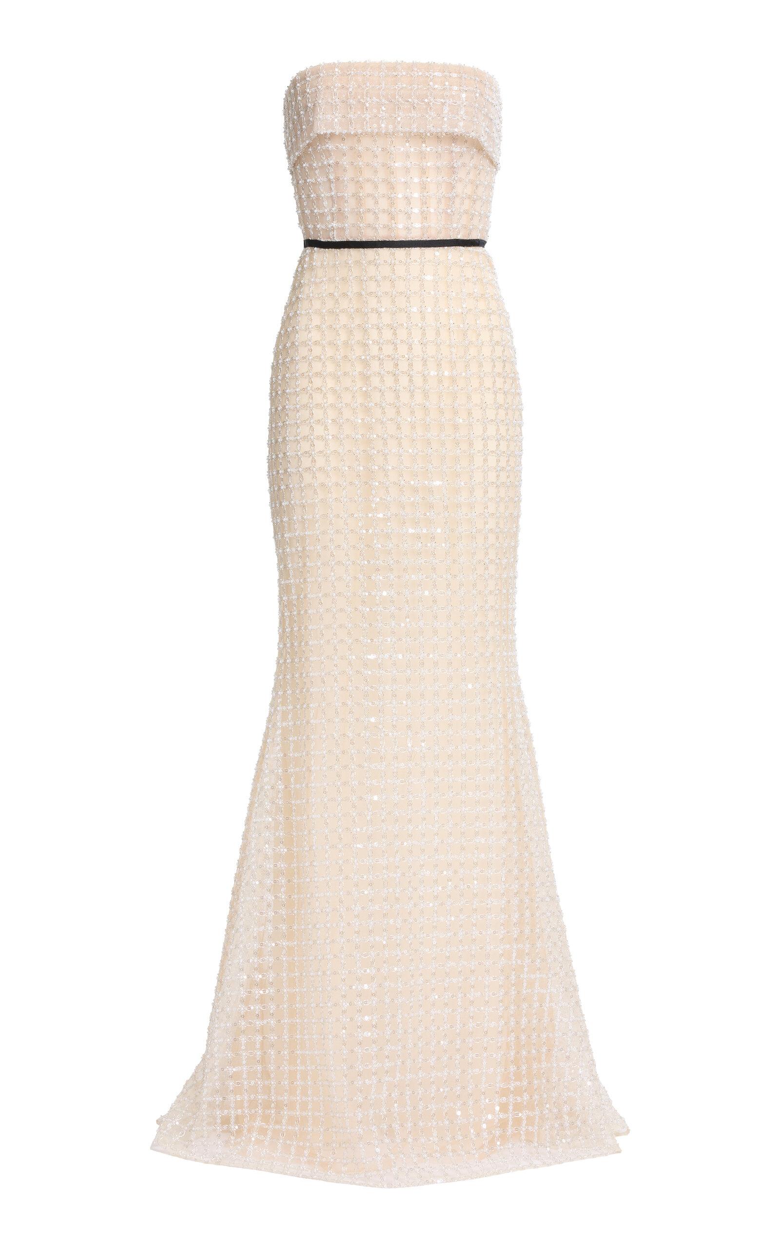 Elie Saab Sequined Mesh Long Dress - Moda Operandi by ELIE SAAB