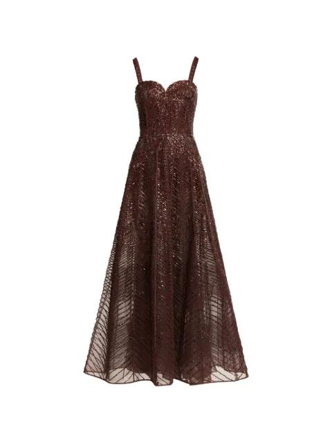bead-embroidered midi dress by ELIE SAAB