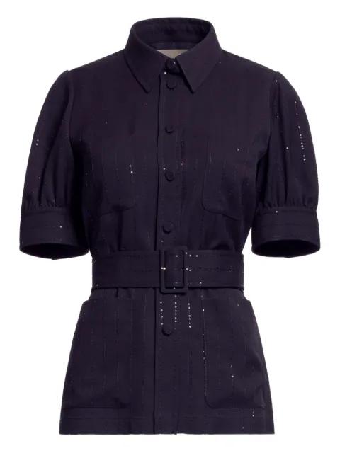 belted crepe shirt by ELIE SAAB