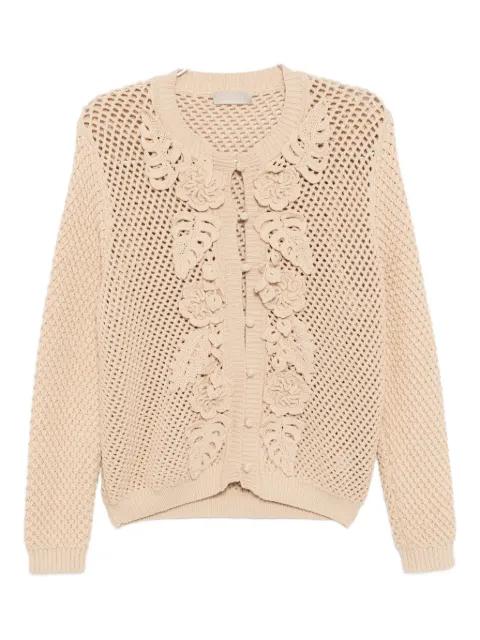 crochet-knit cardigan by ELIE SAAB