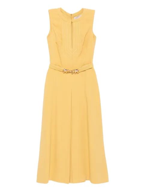 elephant-buckle midi dress by ELIE SAAB