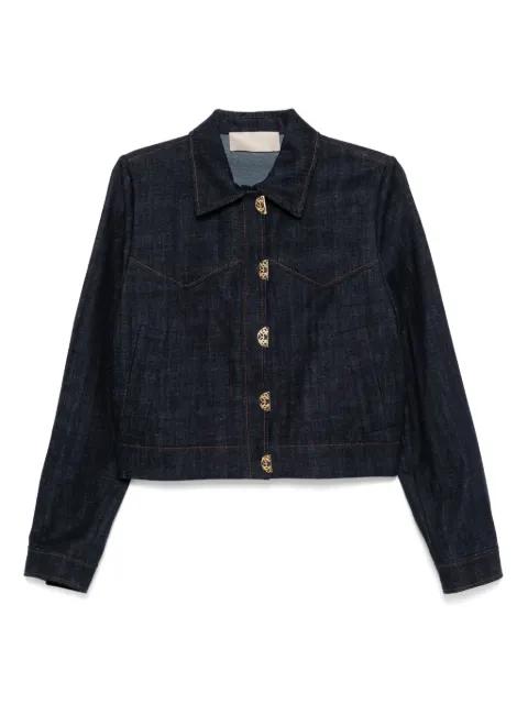 embellished denim jacket by ELIE SAAB