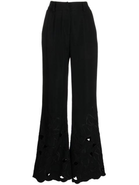 embroidered cut-out flared trousers by ELIE SAAB