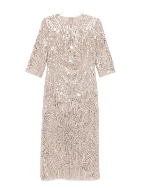 embroidered midi dress by ELIE SAAB