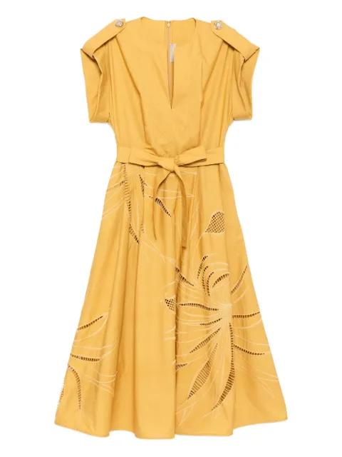 embroidered midi dress by ELIE SAAB
