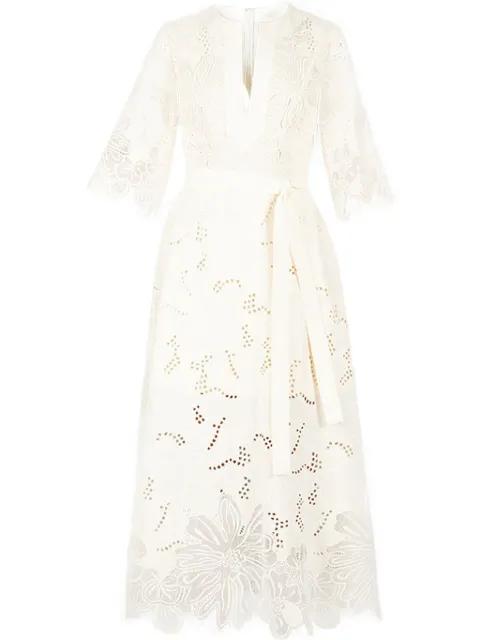 embroidered midi dress by ELIE SAAB
