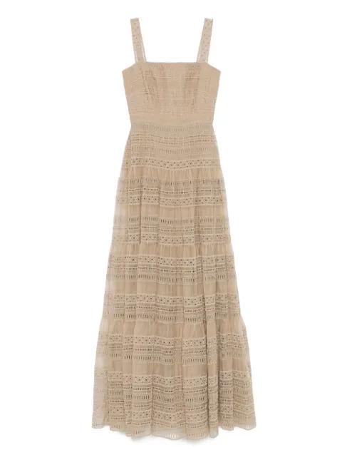 embroidered organza maxi dress by ELIE SAAB