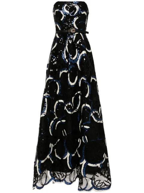embroidered strapless gown by ELIE SAAB