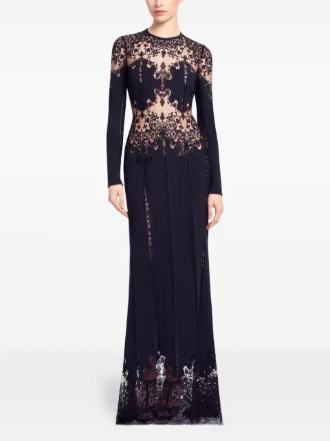 floral-embroidered maxi dress by ELIE SAAB
