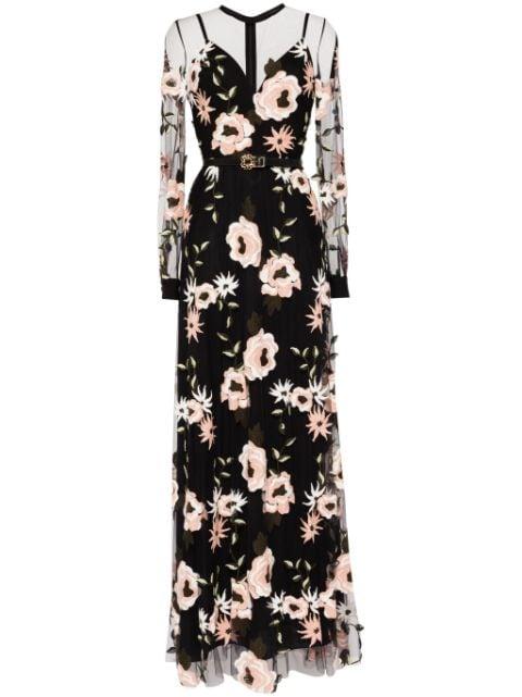 floral-embroidered tulle dress by ELIE SAAB
