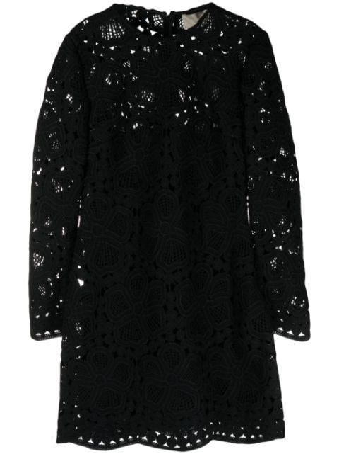 floral-macramé weaved minidress by ELIE SAAB